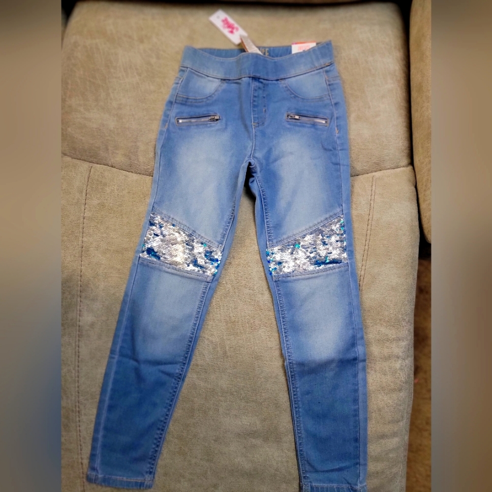 Justice flip sequin super cute jeggings new with tags